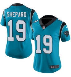 Women's Nike Carolina Panthers #19 Russell Shepard Blue Alternate Vapor Untouchable Limited Player NFL Jersey