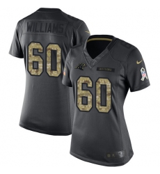Women's Nike Carolina Panthers #60 Daryl Williams Limited Black 2016 Salute to Service NFL Jersey