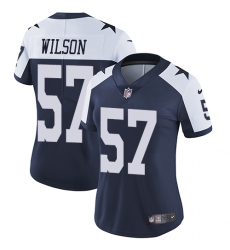 Women's Nike Dallas Cowboys #57 Damien Wilson Navy Blue Throwback Alternate Vapor Untouchable Limited Player NFL Jersey