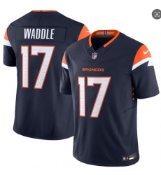Men's Denver Broncos #17 Jaylen Waddle Navy 2026 F.U.S.E. Vapor Limited Stitched Football Jersey
