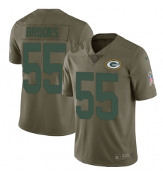 Youth Nike Green Bay Packers #55 Ahmad Brooks Limited Olive 2017 Salute to Service NFL Jersey