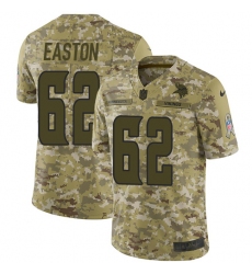 Men's Nike Minnesota Vikings #62 Nick Easton Limited Camo 2018 Salute to Service NFL Jersey