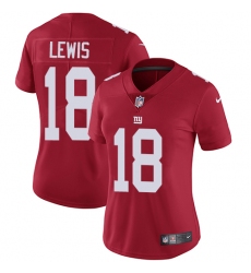 Women's Nike New York Giants #18 Roger Lewis Red Alternate Vapor Untouchable Limited Player NFL Jersey