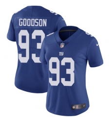 Women's Nike New York Giants #93 B.J. Goodson Royal Blue Team Color Vapor Untouchable Limited Player NFL Jersey