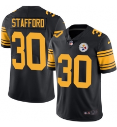 Men's Nike Pittsburgh Steelers #39 Daimion Stafford Limited Black Rush Vapor Untouchable NFL Jersey