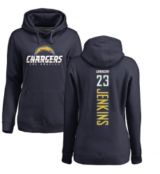 NFL Women's Nike Los Angeles Chargers #23 Rayshawn Jenkins Navy Blue Backer Pullover Hoodie