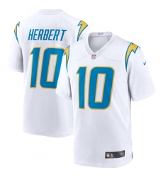Men's Los Angeles Chargers #10 Justin Herbert Nike White 2020 NFL Draft First Round Pick Game Jersey.webp