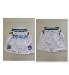 Men's Los Angeles Chargers White Just Don Swingman Shorts