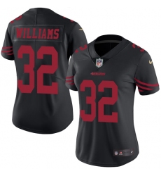 Women's Nike San Francisco 49ers #33 Joe Williams Limited Black Rush Vapor Untouchable NFL Jersey