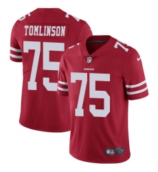 Men's Nike San Francisco 49ers #75 Laken Tomlinson Red Team Color Vapor Untouchable Limited Player NFL Jersey