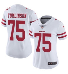 Women's Nike San Francisco 49ers #75 Laken Tomlinson White Vapor Untouchable Limited Player NFL Jersey