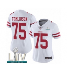Women's San Francisco 49ers #75 Laken Tomlinson White Vapor Untouchable Limited Player Super Bowl LIV Bound Football Jersey