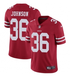 Men's Nike San Francisco 49ers #36 Dontae Johnson Red Team Color Vapor Untouchable Limited Player NFL Jersey