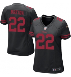 Women's Nike San Francisco 49ers #22 Matt Breida Game Black NFL Jersey