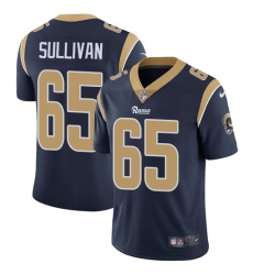 Youth Nike Los Angeles Rams #65 John Sullivan Navy Blue Team Color Vapor Untouchable Limited Player NFL Jersey