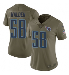 Women's Nike Tennessee Titans #58 Erik Walden Limited Olive 2017 Salute to Service NFL Jersey
