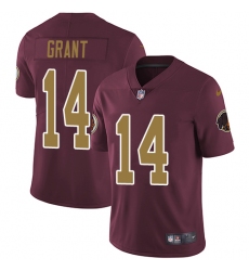 Youth Nike Washington Redskins #14 Ryan Grant Burgundy Red/Gold Number Alternate 80TH Anniversary Vapor Untouchable Elite Player NFL Jersey