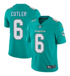 Men's Nike Miami Dolphins #6 Jay Cutler Aqua Green Team Color Vapor Untouchable Limited Player NFL Jersey