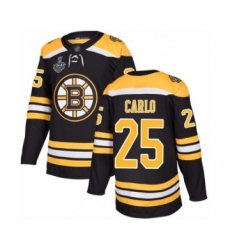 Youth Boston Bruins #25 Brandon Carlo Authentic Black Home 2019 Stanley Cup Final Bound Hockey Jersey