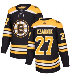 Youth Adidas Boston Bruins #27 Austin Czarnik Authentic Black Home NHL Jersey