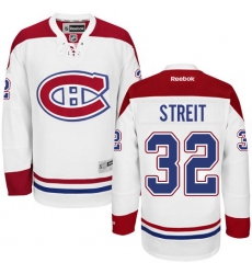 Men's Reebok Montreal Canadiens #32 Mark Streit Authentic White Away NHL Jersey