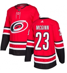 Youth Adidas Carolina Hurricanes #23 Brock McGinn Premier Red Home NHL Jersey