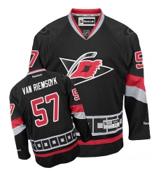 Women's Reebok Carolina Hurricanes #57 Trevor Van Riemsdyk Premier Black Third NHL Jersey