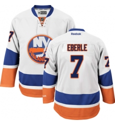 Women's Reebok New York Islanders #7 Jordan Eberle Authentic White Away NHL Jersey