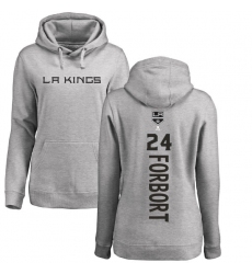 NHL Women's Adidas Los Angeles Kings #24 Derek Forbort Ash Backer Pullover Hoodie