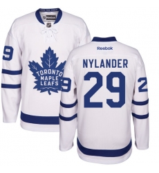 Men's Reebok Toronto Maple Leafs #29 William Nylander Authentic White Away NHL Jersey