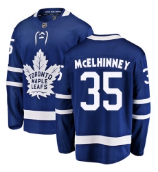 Youth Toronto Maple Leafs #35 Curtis McElhinney Fanatics Branded Royal Blue Home Breakaway NHL Jersey