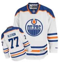 Youth Reebok Edmonton Oilers #77 Oscar Klefbom Authentic White Away NHL Jersey