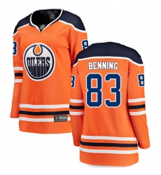 Women's Edmonton Oilers #83 Matt Benning Fanatics Branded Orange Home Breakaway NHL Jersey