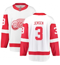Youth Detroit Red Wings #3 Nick Jensen Fanatics Branded White Away Breakaway NHL Jersey