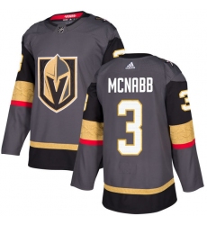Youth Adidas Vegas Golden Knights #3 Brayden McNabb Authentic Gray Home NHL Jersey