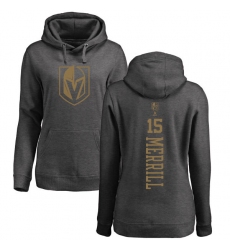 NHL Women's Adidas Vegas Golden Knights #15 Jon Merrill Charcoal One Color Backer Pullover Hoodie