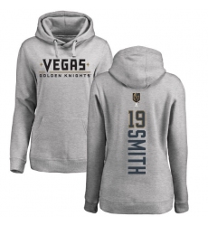 NHL Women's Adidas Vegas Golden Knights #19 Reilly Smith Gray Backer Pullover Hoodie