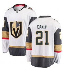 Men's Vegas Golden Knights #21 Cody Eakin Authentic White Away Fanatics Branded Breakaway NHL Jersey