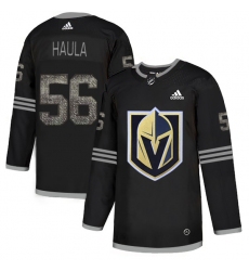 Men's Adidas Vegas Golden Knights #56 Erik Haula Black Authentic Classic Stitched NHL Jersey