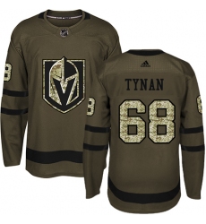 Men's Adidas Vegas Golden Knights #68 T.J. Tynan Authentic Green Salute to Service NHL Jersey