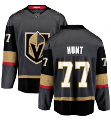 Men's Vegas Golden Knights #77 Brad Hunt Authentic Black Home Fanatics Branded Breakaway NHL Jersey
