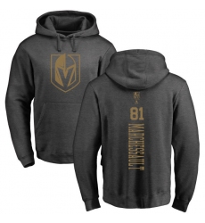 NHL Adidas Vegas Golden Knights #81 Jonathan Marchessault Charcoal One Color Backer Pullover Hoodie
