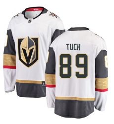 Men's Vegas Golden Knights #89 Alex Tuch Authentic White Away Fanatics Branded Breakaway NHL Jersey