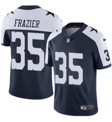 Men's Nike Dallas Cowboys #35 Kavon Frazier Navy Blue Throwback Alternate Vapor Untouchable Limited Player NFL Jersey