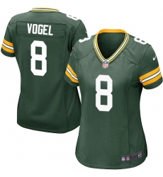 Women's Nike Green Bay Packers #8 Justin Vogel Game Green Team Color NFL Jersey
