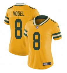 Women's Nike Green Bay Packers #8 Justin Vogel Limited Gold Rush Vapor Untouchable NFL Jersey