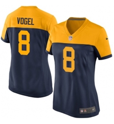 Women's Nike Green Bay Packers #8 Justin Vogel Limited Navy Blue Alternate NFL Jersey