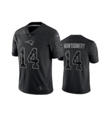 Men's New England Patriots #14 Ty Montgomery Black Reflective Limited Stitched Football Jersey