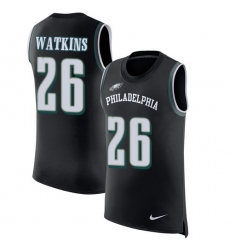 Men's Nike Philadelphia Eagles #26 Jaylen Watkins Black Rush Player Name & Number Tank Top NFL Jersey