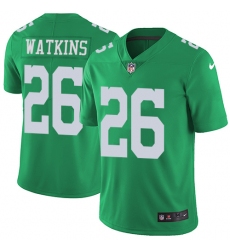Men's Nike Philadelphia Eagles #26 Jaylen Watkins Limited Green Rush Vapor Untouchable NFL Jersey